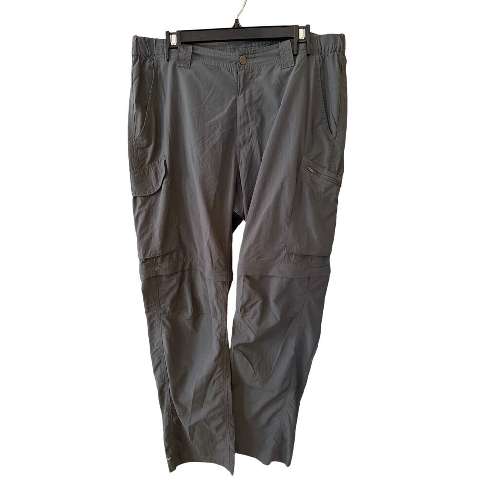 Columbia Convertible Pants Mens Size 36x32 Trail Hiking Omni Shade Granola Gray